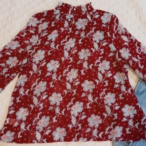 a.n.a Floral Blouse
